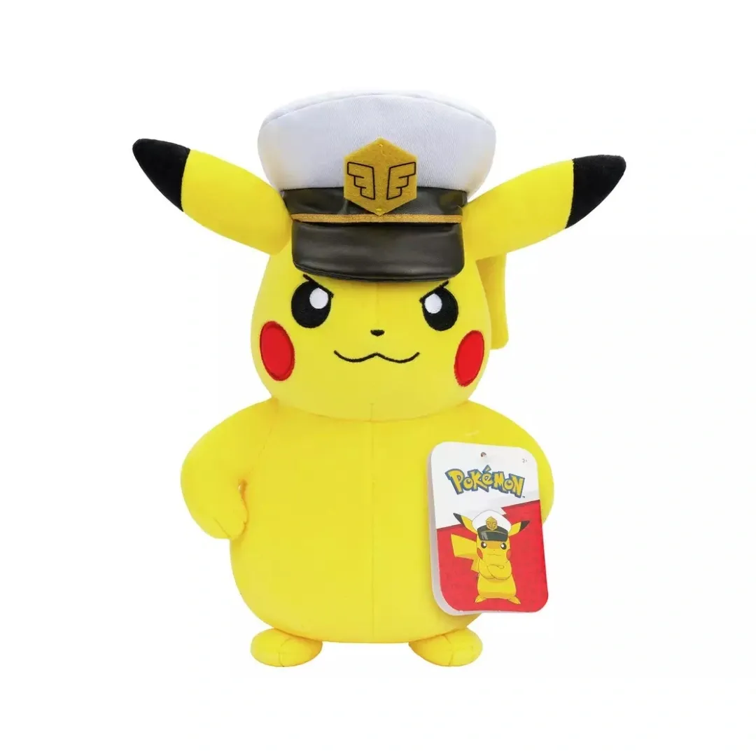 POKÉMON PIKACHU PLUSH WITH CAPTAIN'S HAT - 8 INCH