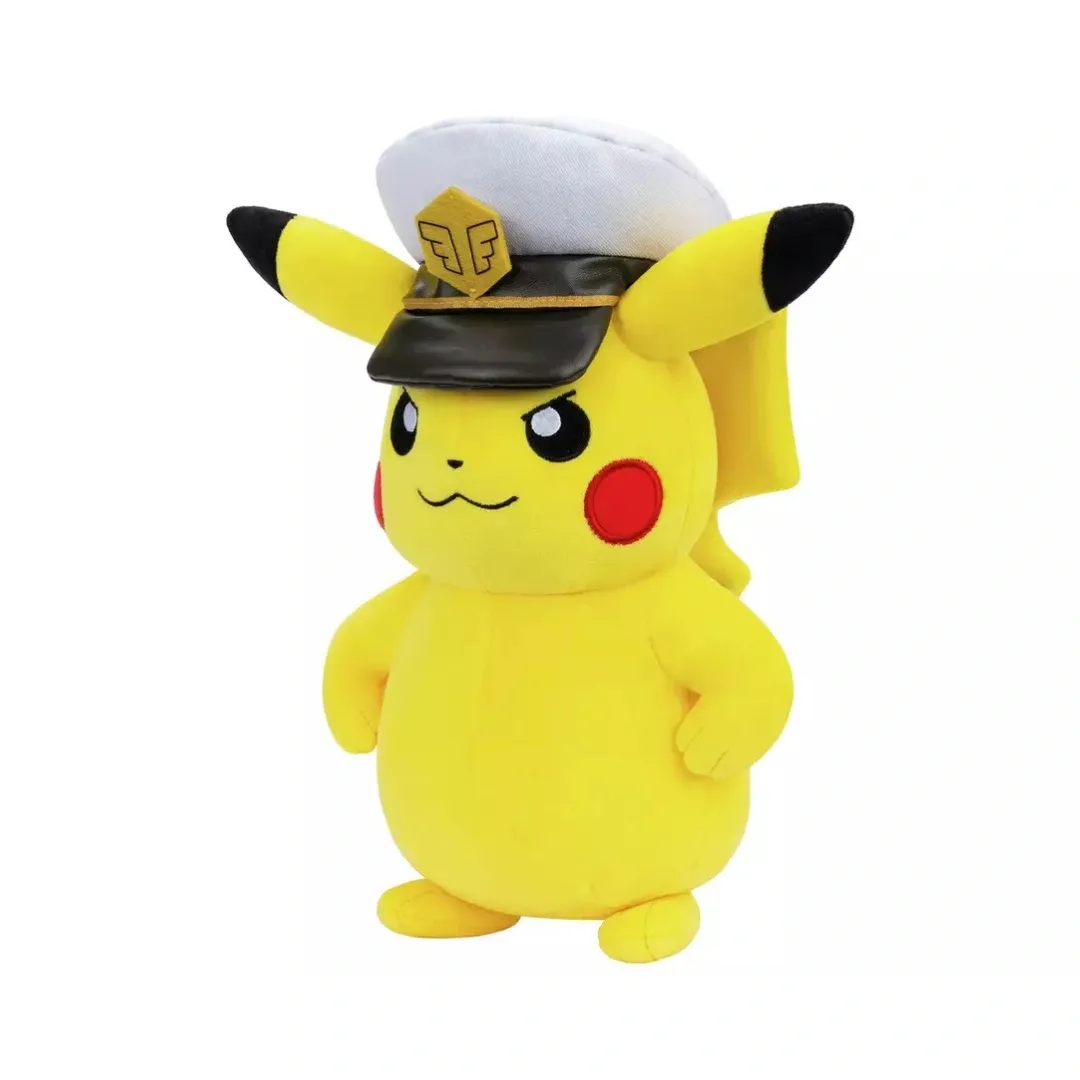 POKÉMON PIKACHU PLUSH WITH CAPTAIN'S HAT - 8 INCH