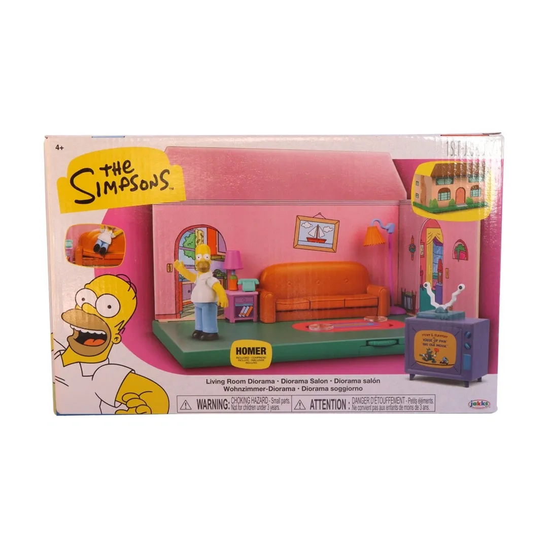 THE SIMPSONS LIVING ROOM DIORAMA HOUSE PLAYSET