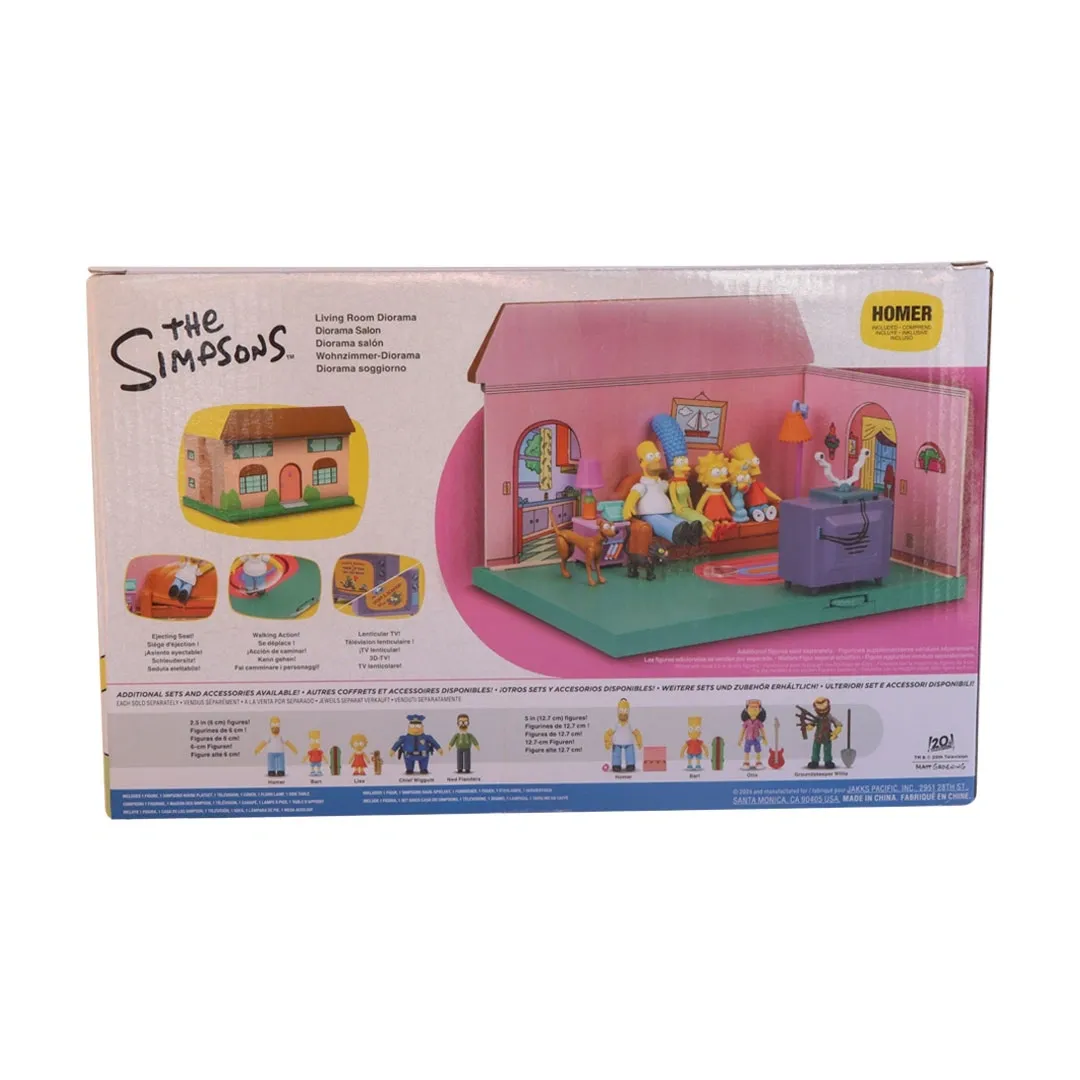 THE SIMPSONS LIVING ROOM DIORAMA HOUSE PLAYSET