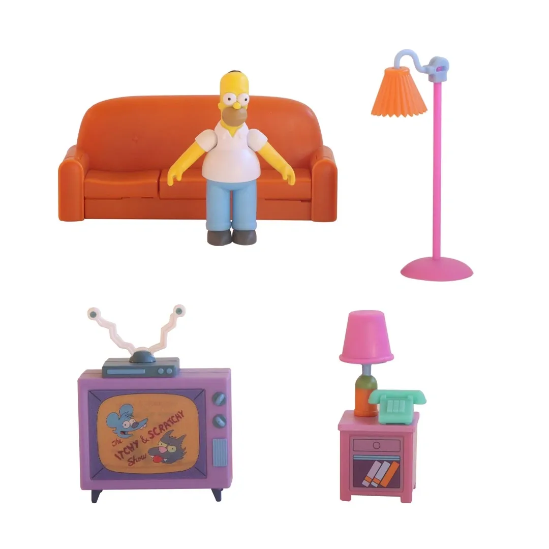 THE SIMPSONS LIVING ROOM DIORAMA HOUSE PLAYSET